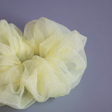 Lemon Yellow Organdy Scrunchie