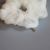 White Veil Organdy Scrunchie