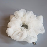 White Veil Organdy Scrunchie