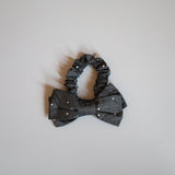 Black Grey Dot Ribbon Pony
