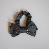 Black Grey Dot Ribbon Pony
