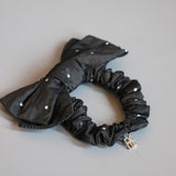 Black Grey Dot Ribbon Pony