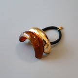 Double Gold Brown Ring Pony