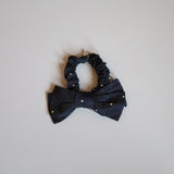 Navy Dot Ribbon Pony