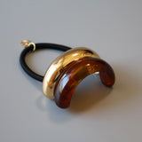 Double Gold Brown Ring Pony