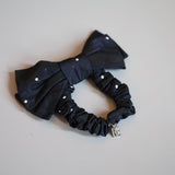 Navy Dot Ribbon Pony