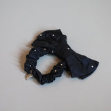 Navy Dot Ribbon Pony