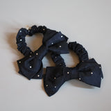 Navy Dot Ribbon Pony
