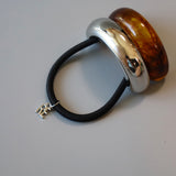 Double Silver Brown Ring Pony