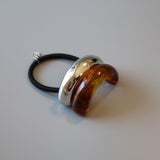 Double Silver Brown Ring Pony