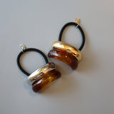 Double Gold Brown Ring Pony