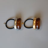 Double Gold Brown Ring Pony