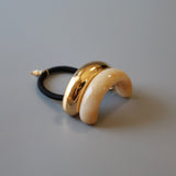 Double Gold Beige Ring Pony