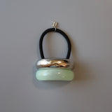 Double Silver Green Ring Pony