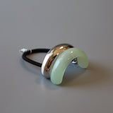 Double Silver Green Ring Pony