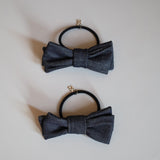 Indigo Denim Ribbon Pony