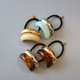 Double Gold Beige Ring Pony