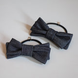 Indigo Denim Ribbon Pony