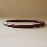 Tight Headband PU Leather Red No Studs