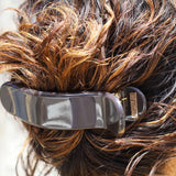 Slate Black Gloss Bar Hair Clip