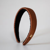 Shiny Brown Thin Headband No Studs