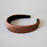 Shiny Brown Thin Headband No Studs
