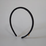 Shiny Black Tight Headband No Studs