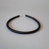 Shiny Black Tight Headband No Studs