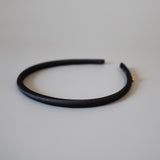 Shiny Black Tight Headband No Studs