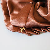 Side Frills Scrunchie Brown