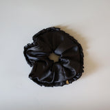 Side Frills Scrunchie Black