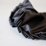Side Frills Scrunchie Black
