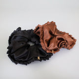 Side Frills Scrunchie Black