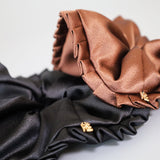 Side Frills Scrunchie Brown