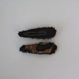 Brown Leopard Black Studs Hair Pin