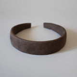 Greige Suede Thin Headband No Studs