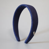 Blue Suede Thin Headband No Studs