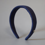 Blue Suede Thin Headband No Studs