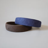 Blue Suede Thin Headband No Studs