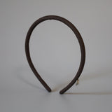 Greige Suede Tight Headband No Studs