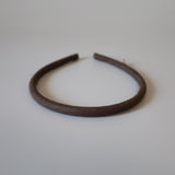 Greige Suede Tight Headband No Studs