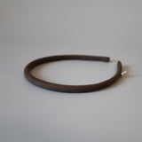 Greige Suede Tight Headband No Studs