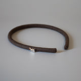 Greige Suede Tight Headband No Studs