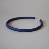 Blue Suede Tight Headband No Studs