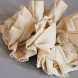 Raffle White Beige  Scrunchie