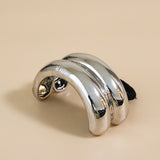 Double Silver Metal Ring Pony