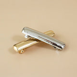 Silver Metal Square Barrette