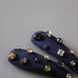 Blue Suede Hair Pin