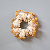 Leopard Corduroy Camel Scrunchie