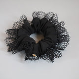 Scallop Lace Mini Silk Scrunchie